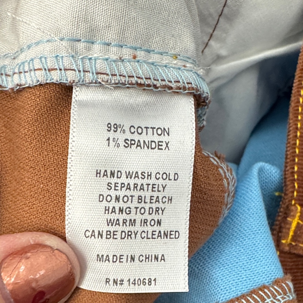 Unique Vintage Blue and Brown Flare Jeans Size 18 - Picture 5 of 5